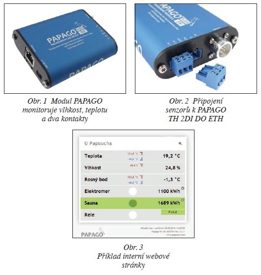 Nový měřicí modul PAPAGO „Environment monitor“